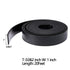 TORRAMI Solid Neoprene Rubber Strips Roll, 1/16 inch Thick X 1 inch Wide X 20 Feet for DIY Weather Stripping
