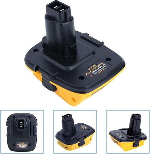 2 Pack DCA1820 Adapter for DEWALT 18v to 20v, Compatible with Dewalt 20V Max Battery DCB203 to 18V XRP