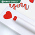 Kaco FIRST Gel Ink Pens, 2 Pieces Cute Heart Pen Set with 4 Extra Black Refills (2 White)