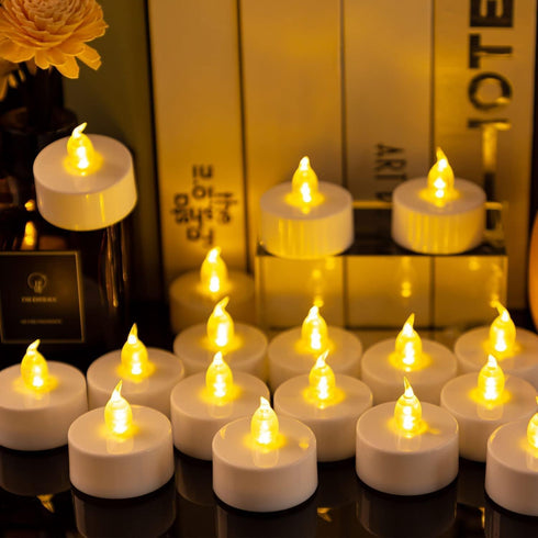 Lights:200 Pack 200Hours Tappovaly Battery Operated LED Tea Flameless Votive Candles Lamp Realistic and Bright