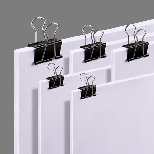 Sopito 300pcs Binder Clips Paper Clips Set with Rubber Bands for Office and School Supplies, Assorted Sizes
