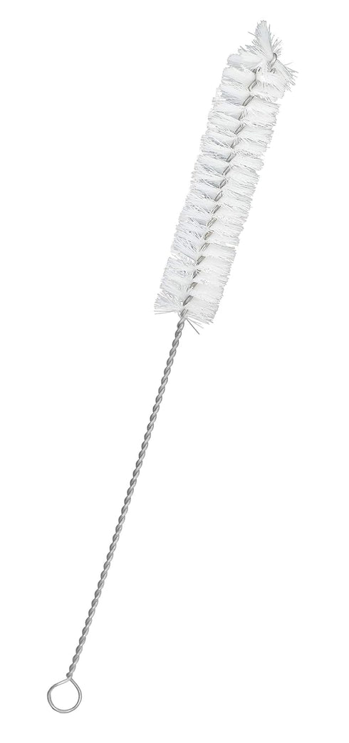 EISCO 12PK Bristle Cleaning Brushes with Fan-Shaped Ends, 9" - Twisted Stainless Steel Wire Handle - Ideal for 0.6" - 0.8" Diameter Tubes, Bottles, Flasks, Cylinders, Jars, Vases, Cups