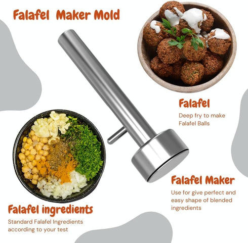 1.6 Inch (4.1 cm) Falafel Maker Press Scoop Stainless Steel Premium Quality Professional Middle Eastern Kitchen Tool
