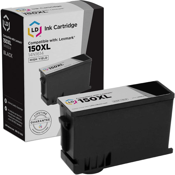 LD Products Compatible Ink Cartridge Replacement for Lexmark 150XL 14N1614 High Yield (Black)