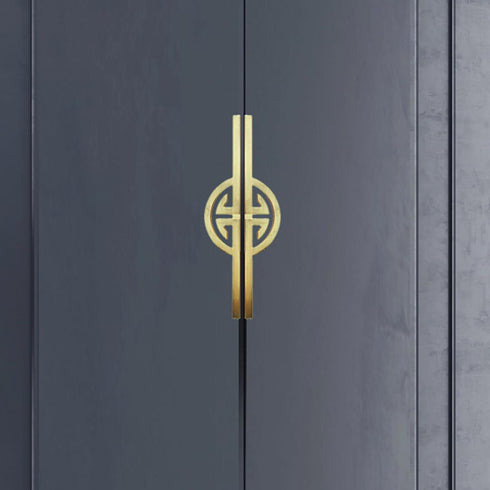 2Pack Brushed Gold Drawer Pulls, Half Moon Zinc Alloy Drop Handle for Kitchen Furniture Wardrobe Cupboard
