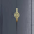 2Pack Brushed Gold Drawer Pulls, Half Moon Zinc Alloy Drop Handle for Kitchen Furniture Wardrobe Cupboard