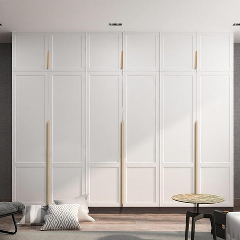 KGUDYS 2 Table,4 pcs,250mm/9.8in Golden Invisible Pull Handles,Aluminium Finger Edge Pull Handle,Concealed Cabinet