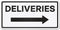 Deliveries with Right Arrow Sign, 12" x 6" Aluminum Delivery Sign for Home, Office, Commercial Buildings
