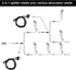 2-in-1 Splitter for Garden Path Lights, Connect Two Row Landscape Lighting to One Adapter