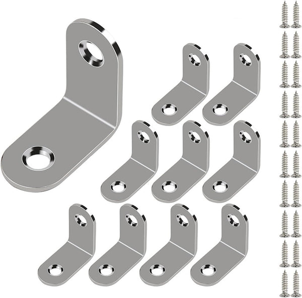 L Bracket Stainless Steel Corner Brace Sets, 90 Degree Right Angle Bracket