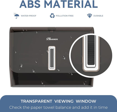 Mounted,200+ 10.8" 3.5" 8" Paper Towel Dispenser Adhesive Wall Multifold Trifold c-Fold Hand Paper Towel Dispenser