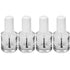 Karlash Premium Empty Polish Bottle, Clear + Brush + Mixing Ball + White Cap, 0.5 Oz - 4 Pieces
