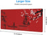 Large Red Mouse Pad XL, Japan Cherry Blossom Extended Anime Gaming Pad, Non-Slip Rubber Base, 31.5'' X 12''
