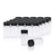 20 PCS 20ML Clear Small Liquid Sample Glass Vials with Screw Caps, Leak-Proof Vial, 24-414 Black Screw Cap