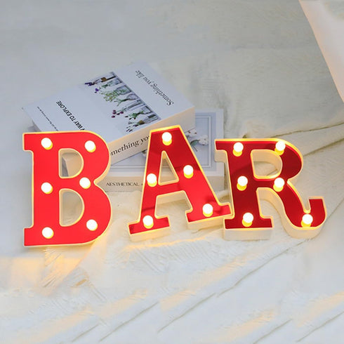 YUANYUYING Light Up Letters with Remote Control,Alphabet Number Signs for Wall Table Decor, Christmas Home Bar Wedding