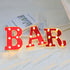 YUANYUYING Light Up Letters with Remote Control,Alphabet Number Signs for Wall Table Decor, Christmas Home Bar Wedding