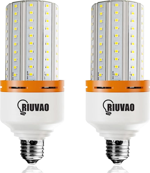 2 Pack 50W LED Corn Light Bulb, 6250 Lumen 400W Replacement, E26 Cool Daylight White, Indoor Outdoor Application