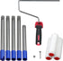 6FT Paint Roller Kits - 9.5 inches Roller Frame with 3 Covers and 60 inches Stainless Steel Handle
