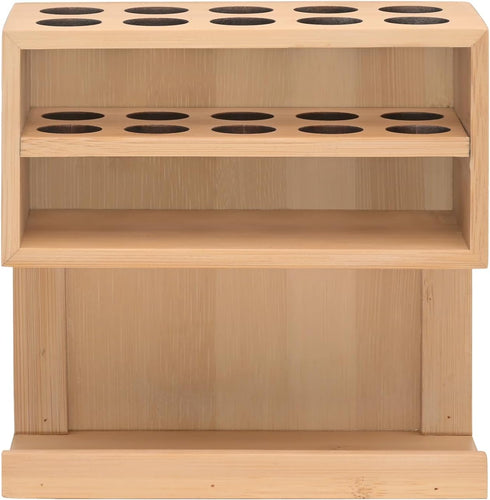 Excello Global Products Bamboo Dry Erase Marker Holder, Magnetic Mount, Holds 10 Markers and an Eraser
