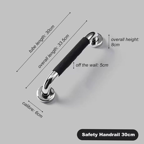 NGEWFGH 2 Pack 30cm) Safety Handrails, Bathroom Safety Grab Bar Wall Mounted Shower Armrest Stainless Steel Hand