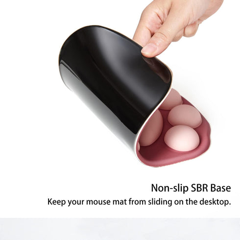 Cat Paw Ergonomic Mouse Pad with Wrist Support, Silicone Gel Mouse Mat, Cute Kawaii Design for Home/Office/Gaming, Wine