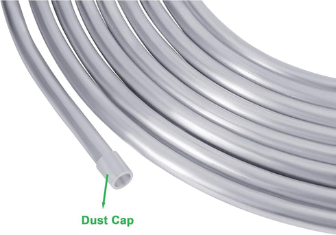 3/8 Metal Fuel Line, 3/8" OD Aluminium Coiled Tubing for Refrigeration, Automotive Oil Pipe, Brake Line, 10FT