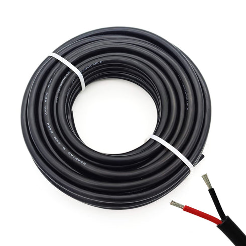 26AWG UL2464 Power Cable, Flexible Stranded Electrical Wire, Red & Black, 25ft Tinned Copper