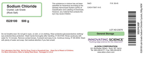Innovating Science Lab-Grade Sodium Chloride Crystals, 500g - The Curated Chemical Collection