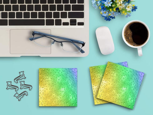 Butler in the Home Sticky Notes 12 Pack, 3"x3", 50 Sheets Per Pad, Cute Funny Memo Note Pads with Rainbow Gradient