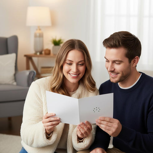 JZBWQY 60Seconds Voice Recordable Greeting Card, Recording Time, Built-in Microphone and Speaker, Replaceable