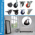 4PCS Rubber Furniture Wheel Caster Cups, Non-Slip Foot Mats for Crib Wheels, Strong Grip Floor Protectors