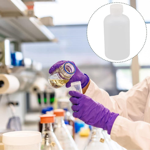 YOKIVE 5 Pcs Plastic Reagent Bottle, Small Mouth Container with Screw Cap for Laboratory Chemistry
