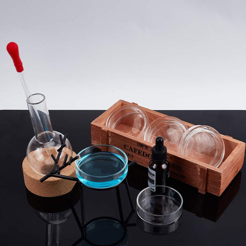 OLYCRAFT 6PCS High Borosilicate Glass Petri Dishes with Lid, 60mm Dia x 18mm Deep, 2pcs Glass Culture Plate