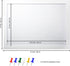 White Cork Board Bulletin Board - 15"x11" Wood Framed Display with Felt for Home, Kitchen, Office, School