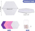 PATIKIL Felt Bulletin Board, 11"x9.4" 8 Packs Self Adhesive Hexagon Felt Tiles for Sound Proofing, Wall Panels with 30