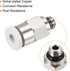 PATIKIL M5 Push to Fit 3mm OD Hose Connect Fittings, 2 Pack Straight Coupling Adapter for Gas Pneumatic