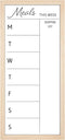 MCS 14x30 Dry Erase Weekly Meal Planner Whiteboard with Natural Frame for Wall, Family Planner & Shopping List