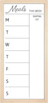 MCS 14x30 Dry Erase Weekly Meal Planner Whiteboard with Natural Frame for Wall, Family Planner & Shopping List