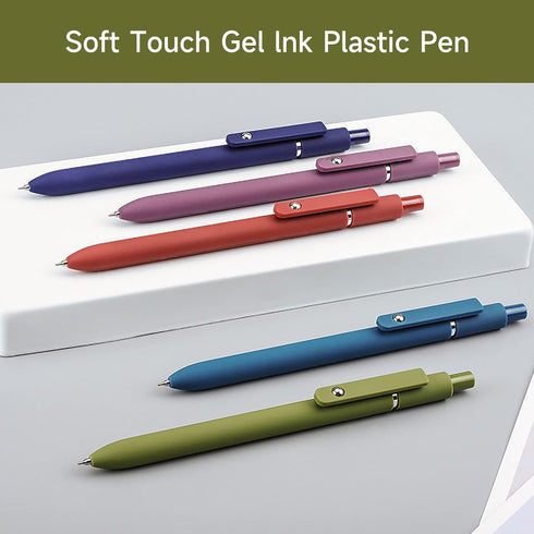 Gel Pens, 10 Pcs 0.5mm Fine Point Smooth Writing Pens, High-End Black Ink Pens for Journaling, School Office Supplies