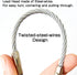 49FT Fish Tape Wire Fishing Tools, 6.0mm Diameter 3 Wires Twisted with Guide Spring, Black and Yellow 15m