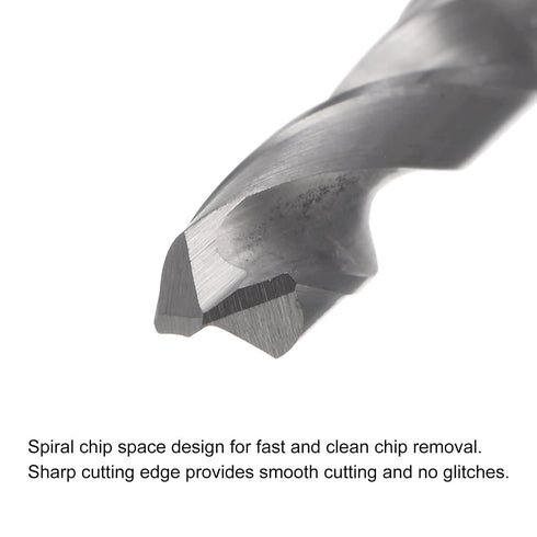 uxcell Solid Carbide Drill Bits, 4.3mm C2/K20 Tungsten Carbide Jobber Drill Bits for Metal and Plastic, 2pcs