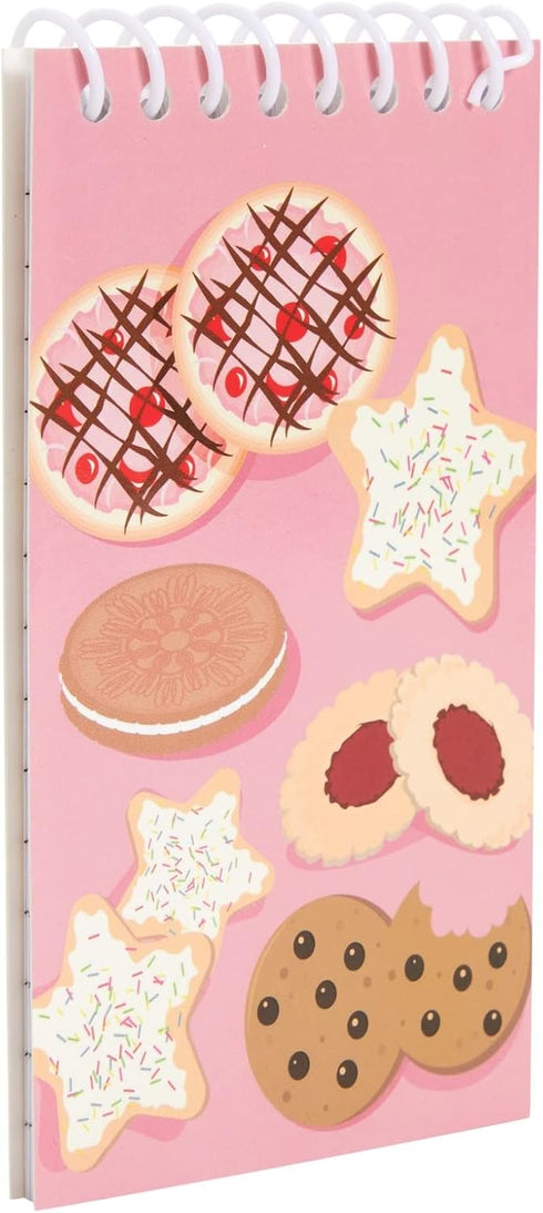 BLUE PANDA 24 Pack Spiral Notepads, 3x5 inches Baking Party Favors for Kids, Mini Notebooks with Donut Designs