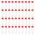 PATIKIL 20mL Plastic Test Tubes, 40 Pack Frozen Vial Container Storage Screw Cap for Lab Science, Red Clear