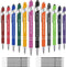 AUAUY 12 PCS Funny Pens, Fun Ballpoint Pen Set with 12 Replacement Refills, 2 in 1 Metal Stylus Pens, Funny Office