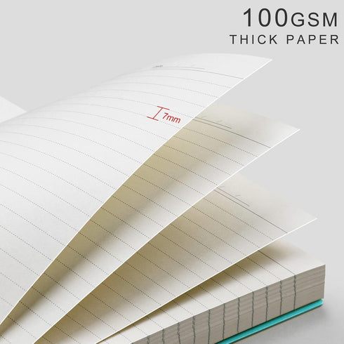 RETTACY Spiral Notebook - A5 College Ruled, 300 Pages, 100 GSM Premium Acid-Free Paper, Twin-Wire Binding, 5.7" × 8.22"