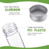 Dandat 80 Pcs 65ml Clear Flat Plastic Test Tubes with Screw Caps for Sample Testing and Party Favors