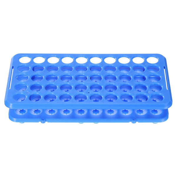 PATIKIL 50 Wells Tube Rack, 1 Pcs Vial Rack for Microcentrifuge Tubes, Blue