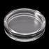 Hisocute 38.6mm Round Acrylic Coin Storage Box Clear Container Organizer For Home Bedroom Office Bookshelf Show Storage