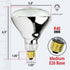 250 Bulb R40 250R40 Bulb E26 1 Pack Watt Heat lamp for Bathroom Incandescent Shower Heat Lamp Clear Infrared Bath Light