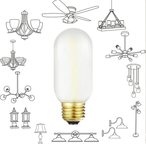 Leools E26 LED Bulb, 6W Equivalent 60 Watt Dimmable Daylight 4000K, Frosted Glass, Pack of 6